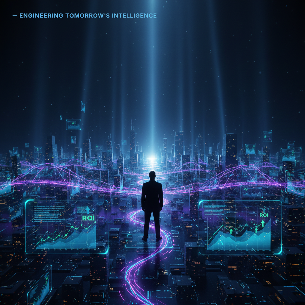Executive overlooking AI data landscape — the scale of the opportunity